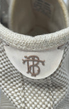 Load image into Gallery viewer, Authentic Tory Burch Womens Buddy Cream Beige Sneaker Shoes Size 8M Stained
