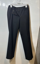 Load image into Gallery viewer, Ann Taylor Womens Black Flat Front Slash Pocket Straight Leg Dress Pants Size 2

