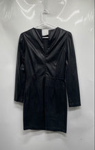 Load image into Gallery viewer, Lucy Paris Womens Black Long Sleeve Back Zip Mini Dress Size XS Missing belt
