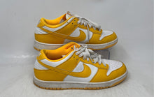 Load image into Gallery viewer, Nike Womens Dunk Low White Yellow Leather Lace-Up Low Top Sneaker Shoes Size 8
