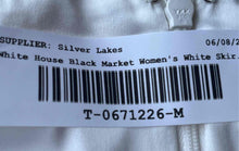 Load image into Gallery viewer, White House Black Market Womens White Back Zip Straight &amp; Pencil Skirt Size 2
