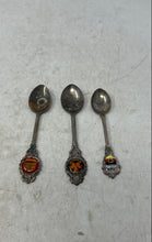 Load image into Gallery viewer, Lot Of 3 Pcs Silver-Tone Mixed Variety Landmark Design Souvenir Spoons
