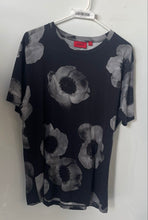 Load image into Gallery viewer, Hugo Boss Mens Black Gray Floral Print Short Sleeve Pullover T-Shirt Size M
