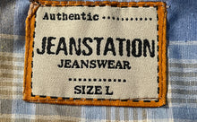 Load image into Gallery viewer, Jeanstation Mens Brown Blue White Plaid Long Sleeve Button-Up Shirt Sz L W/ Tags

