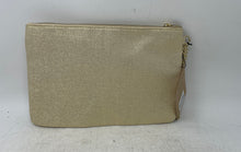 Load image into Gallery viewer, Coach Womens Gold Shimmer Chain Strap Evening Makeup Cosmetic Pouch With Tags
