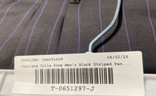 Load image into Gallery viewer, Italiana Collezione Mens Black Striped Pleated Front Wide-Leg Dress Pants Sz 36L
