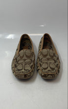 Load image into Gallery viewer, Coach Womens Beige Brown Signature Print Slip-On Loafers Shoes Size 7M
