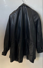 Load image into Gallery viewer, Property Mens Black Leather Long Sleeve Pockets Full-Zip Military Jacket Size L
