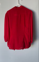 Load image into Gallery viewer, New York &amp; Company Womens Red Long Sleeve Button-Front Blouse Top Size XL

