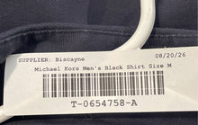 Load image into Gallery viewer, Michael Kors Mens Black Regular Fit Collared Dress Shirt Size M 15-15.5 32/33
