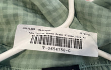 Load image into Gallery viewer, Ann Taylor Womens Green Short Sleeve Smocked Button Front Blouse Top Size XS
