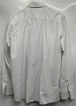 Load image into Gallery viewer, Banana Republic Mens White Printed Cotton Collared Dress Shirt Size M 15-15.5
