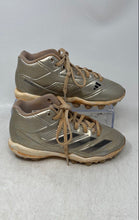 Load image into Gallery viewer, Adidas Kids Adizero Impact Molded Silver Athletic Baseball Cleats Size 1
