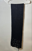 Load image into Gallery viewer, Karl Lagerfeld Paris Womens Black Sparkle Multifunctional Rectangular Scarf
