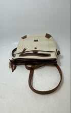 Load image into Gallery viewer, White Mountain Womens Beige Brown Leather Adjustable Strap Crossbody Bag W/ Tag
