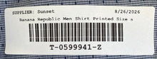 Load image into Gallery viewer, Banana Republic Mens Blue Printed Cotton Non-Iron Slim Fit Button-Up Shirt Sz S
