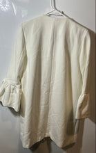 Load image into Gallery viewer, Catherine Malandrino Womens White 3/4 Sleeve Collarless Open Front Overcoat Sz 4
