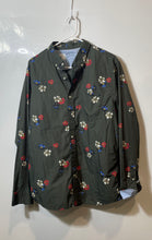 Load image into Gallery viewer, Banana Republic Mens Green Floral Print Slim Fit Button-Up Shirt Size Large
