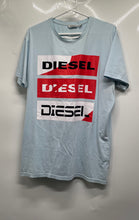 Load image into Gallery viewer, Diesel Mens Blue Short Sleeve Crew Neck Regular Fit Graphic T-Shirt Size XL
