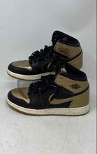Load image into Gallery viewer, Nike Kids Air Jordan 1 Retro High OG Black Golden Lace-Up Sneaker Shoes Size 7Y
