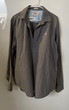 Load image into Gallery viewer, Original Penguin Mens Gray Long Sleeve Spread Collar Button-Up Shirt Size Large
