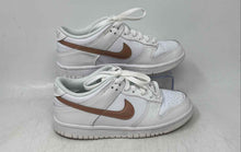 Load image into Gallery viewer, Nike Kids Dunk Low White Leather Lace-Up Low Top Sneaker Shoes Size 4.5Y

