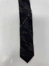 Load image into Gallery viewer, Valentino Mens Black Printed 100% Silk Classic Adjustable Designer Necktie

