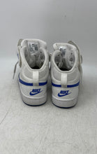 Load image into Gallery viewer, Nike Kids Court Borough Mid 2 CD7782-113 White Blue Sneaker Shoes Size 4Y

