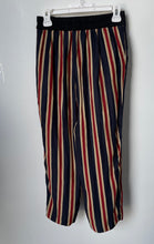 Load image into Gallery viewer, Zara Womens Multicolor Striped Print Elastic Waist Wide-Leg Cropped Pants Sz XS
