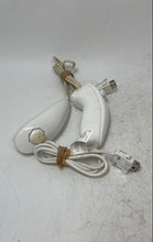 Load image into Gallery viewer, Lot Of 2 Pcs Nintendo Wii White Wired Joystick Nunchuck Controllers Not Tested
