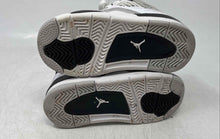 Load image into Gallery viewer, Nike Kids Air Jordan 4 Retro White Black Lace-Up Sneaker Shoes Size 8C

