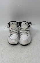Load image into Gallery viewer, Nike Kids Air Jordan 1 Mid DQ8424-132 White Black Lace-Up Sneaker Shoes Size 11C
