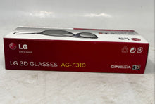 Load image into Gallery viewer, Set Of 2 Pcs LG AG-F310 Black Oval Shape Cinema 3D Glasses With Box
