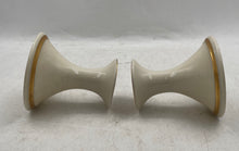 Load image into Gallery viewer, Set Of 2 Pcs Lenox Carlton Cream Gold-Tone Porcelain Candlestick Holders
