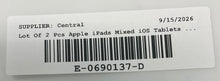 Load image into Gallery viewer, Lot Of 2 Pcs Apple iPads Mixed iOS Tablets Not Tested Locked For Parts

