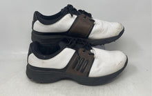 Load image into Gallery viewer, Adidas Mens Traxion White Brown Black Low Top Lace-Up Golf Shoes Size 10

