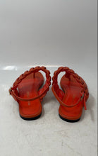 Load image into Gallery viewer, Paula Torres Womens Carly Orange Leather Buckle Flat Heels Slingback Sandal Sz 9
