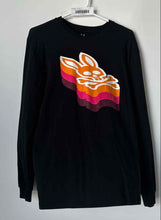 Load image into Gallery viewer, Psycho Bunny Mens Black Crew Neck Long Sleeve Pullover T-Shirt Size 6
