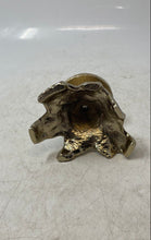Load image into Gallery viewer, Textured Molten Rugged Rim And Round Pedestal Base Gold-Tone Napkin Ring
