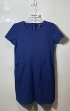 Load image into Gallery viewer, Banana Republic Womens Blue Short Sleeve Crew Neck Back Zip Shift Dress Size 6 P
