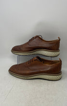 Load image into Gallery viewer, Ecco Mens ST.1 Hybrid Brown Leather Wingtip Lace-Up Oxford Shoes Size 10
