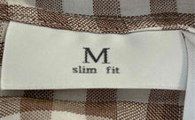 Load image into Gallery viewer, Ermenegildo Zegna Mens Beige Gingham Long Sleeve Dress Shirt Size 42
