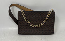 Load image into Gallery viewer, Michael Kors Womens 554131 Brown Logo Print Chain Strap Fanny Pack Bag Size M
