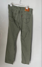 Load image into Gallery viewer, Levi's Mens 511 Green Light Wash Pockets Denim Straight Leg Jeans Size 34x32
