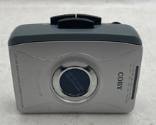 Load image into Gallery viewer, Coby Model CX-49 Silver Gray Auto Stop Clip AM/FM Radio Cassette Player Untested
