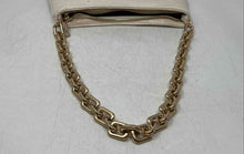 Load image into Gallery viewer, Zara Womens Beige Croc Embossed Leather Single Chain Strap Zip Top Shoulder Bag
