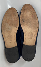 Load image into Gallery viewer, Hi &amp; Haan Mens Blue Striped Round Toe Slip-On Loafer Shoes Size 7
