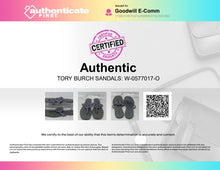 Load image into Gallery viewer, Authentic Tory Burch Womens Miller Gray Leather Thong Sandals Size 8M Damaged
