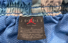 Load image into Gallery viewer, Air Jordan Boys Blue Tie-Dye Elastic Waist Drawstring Basketball Shorts Size M
