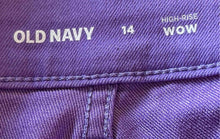 Load image into Gallery viewer, Old Navy Womens Lilac High-Rise Button Front Belt Loops Chino Shorts Size 14
